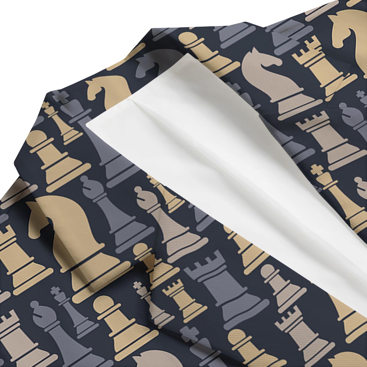 Pattern Print Chess Men's Blazer-grizzshop