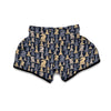 Pattern Print Chess Muay Thai Boxing Shorts-grizzshop