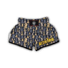 Pattern Print Chess Muay Thai Boxing Shorts-grizzshop