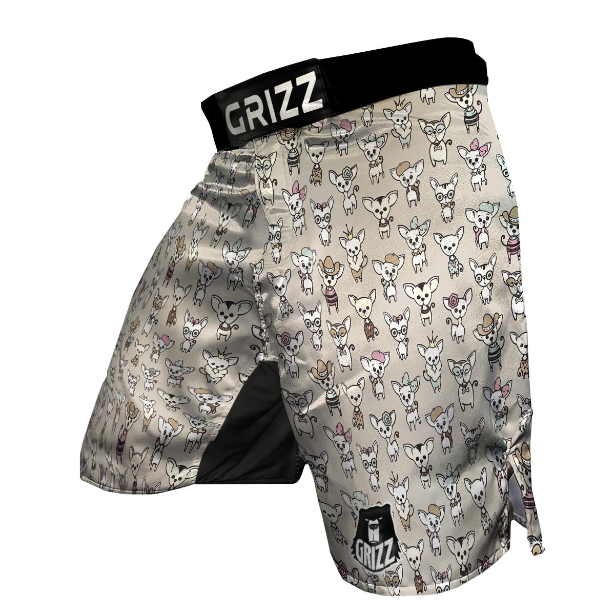 Pattern Print Chihuahua MMA Shorts-grizzshop