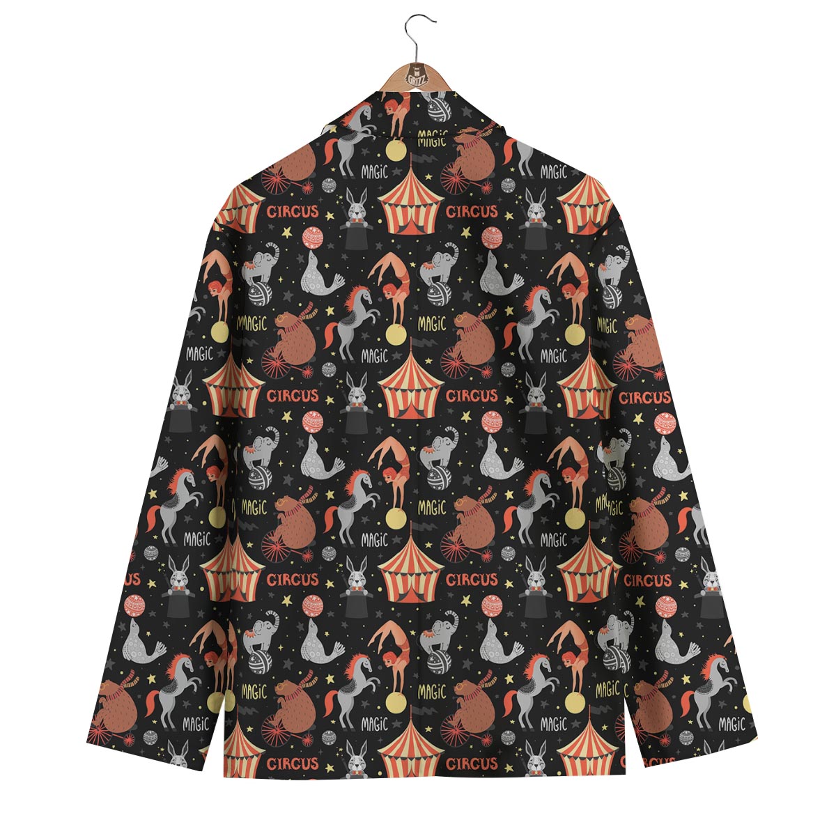 Pattern Print Circus Men's Blazer-grizzshop