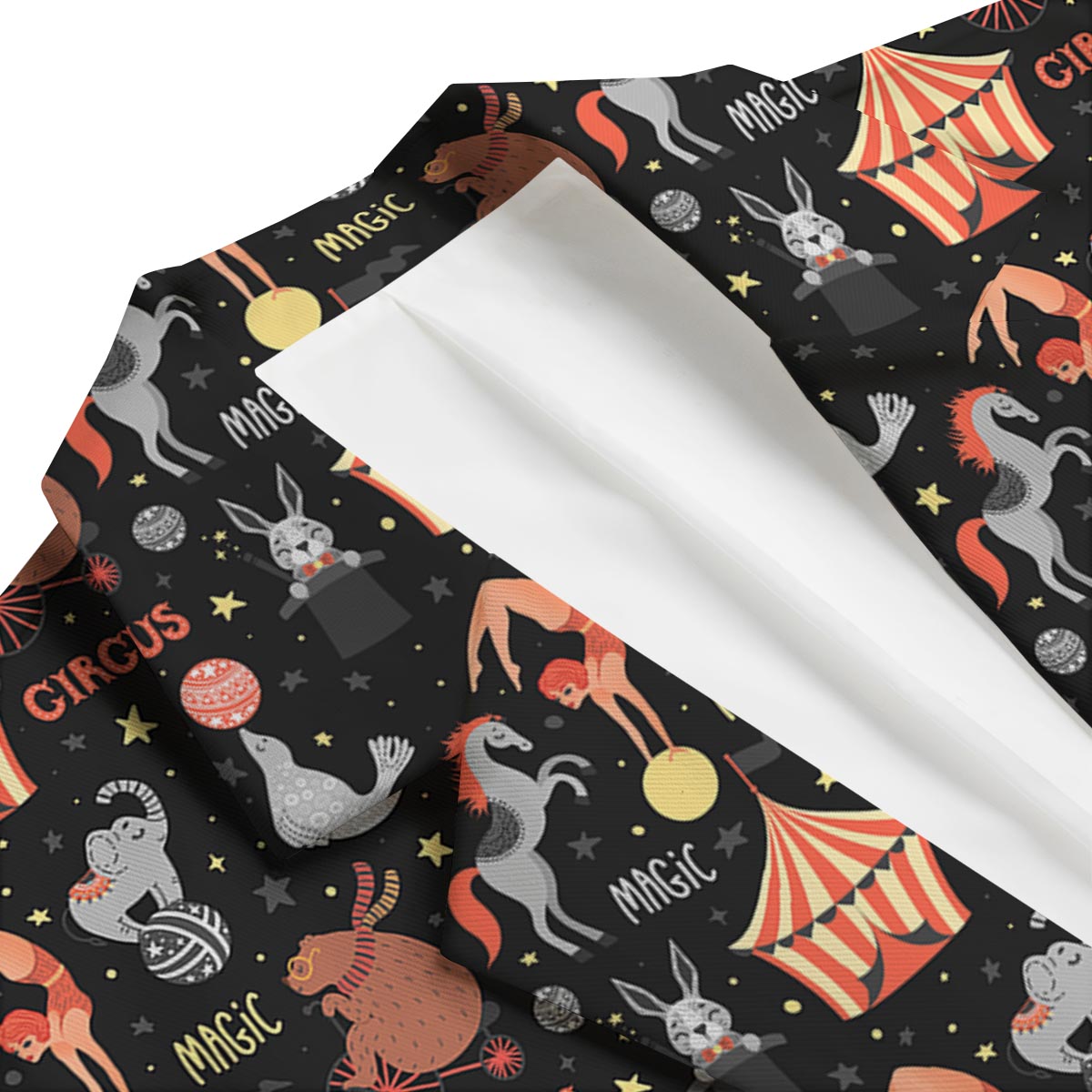 Pattern Print Circus Men's Blazer-grizzshop