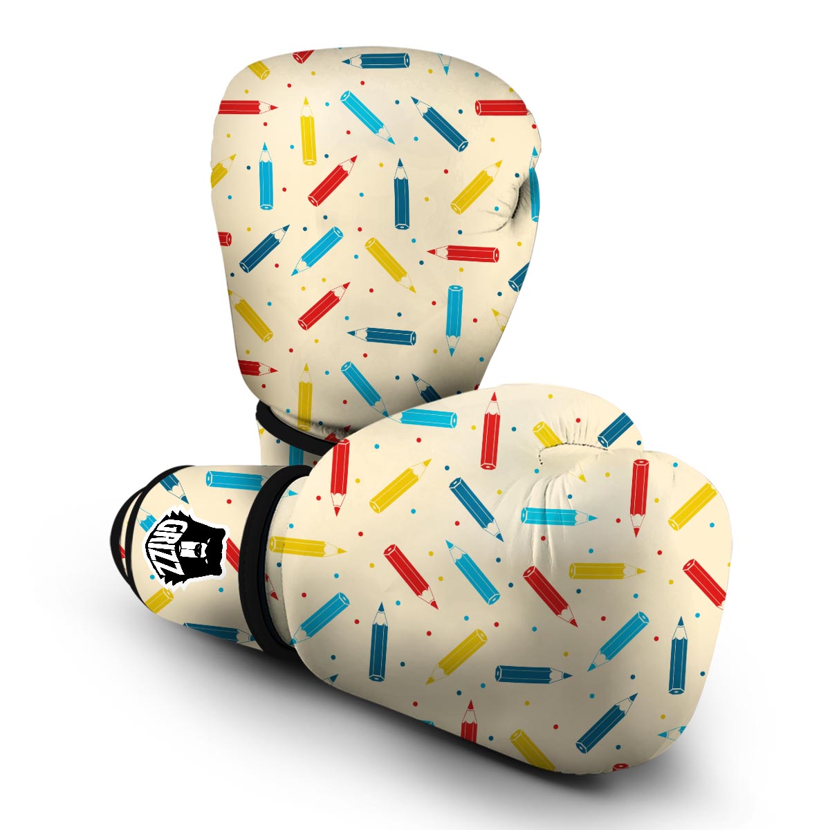 Pattern Print Colorful Pencil Boxing Gloves-grizzshop