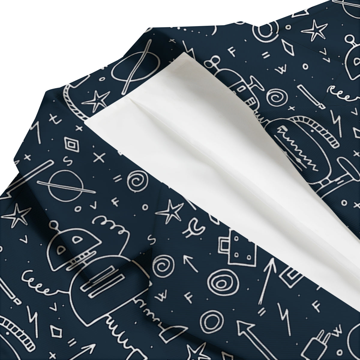 Pattern Print Cyborg Robot Men's Blazer-grizzshop