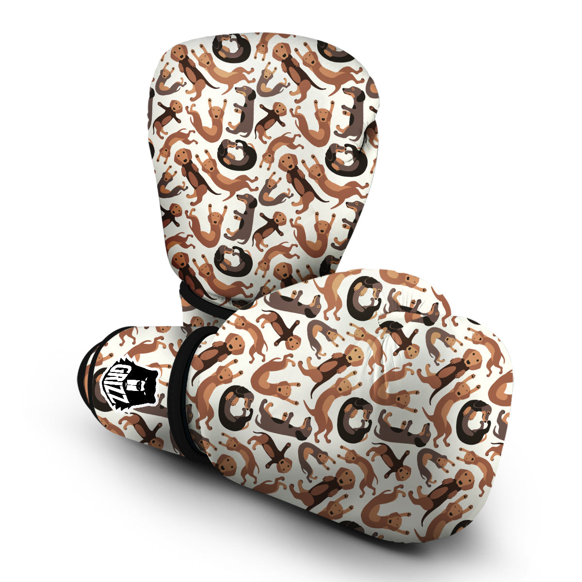 Pattern Print Dachshund Wiener Dog Boxing Gloves-grizzshop