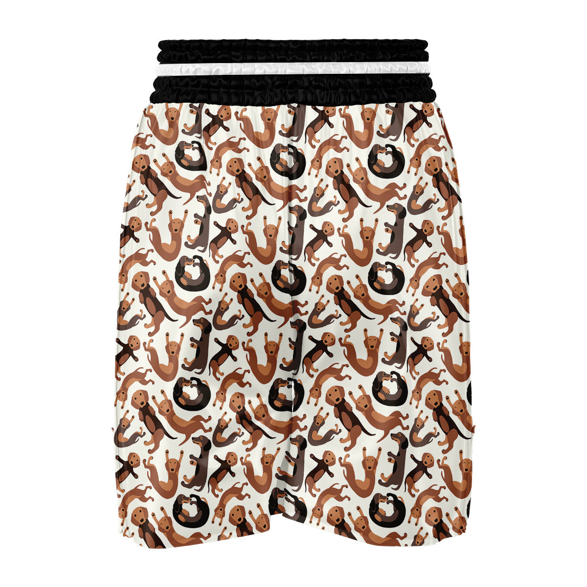 Pattern Print Dachshund Wiener Dog Boxing Shorts-grizzshop