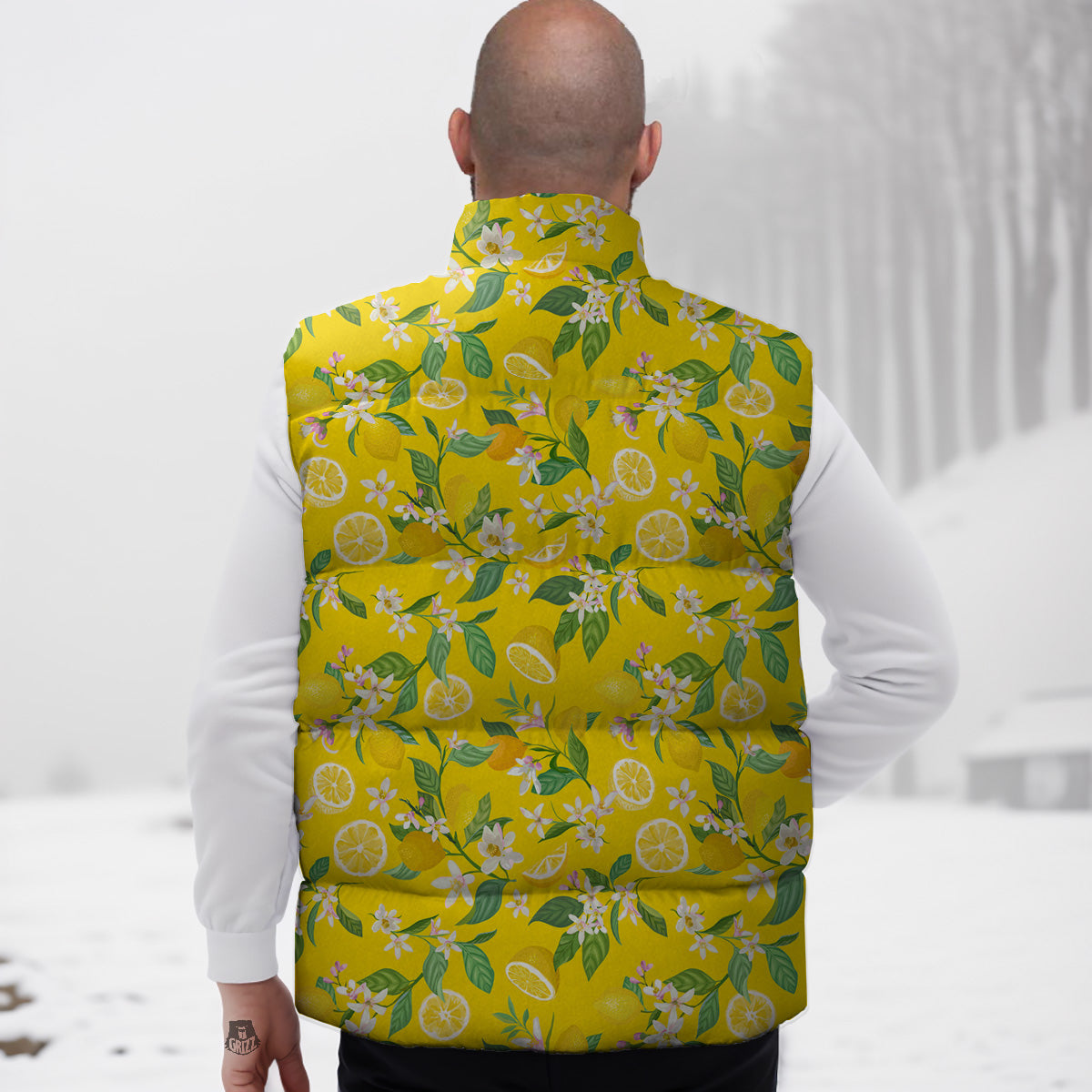 Pattern Print Dachshund Wiener Dog Down Vest