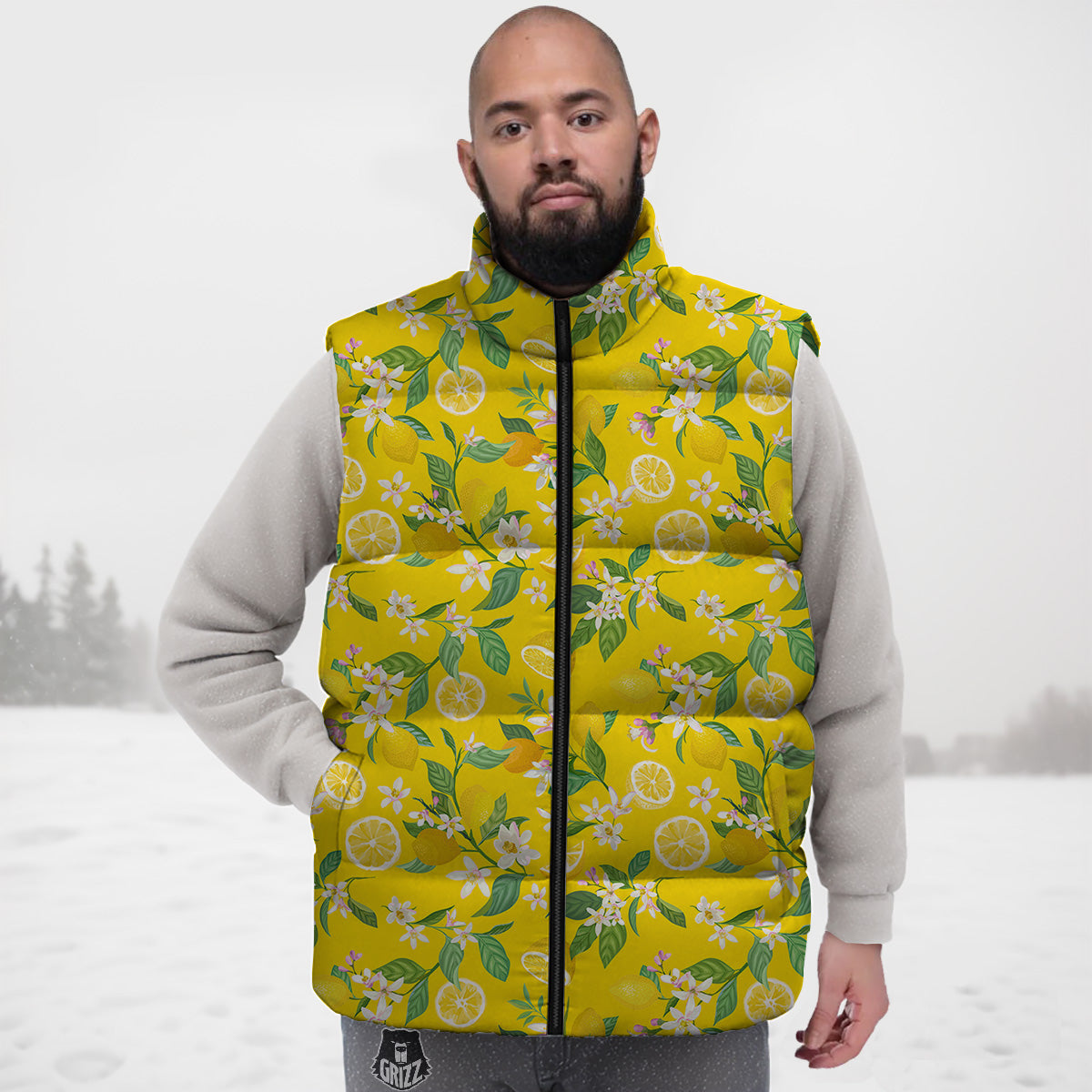 Pattern Print Dachshund Wiener Dog Down Vest