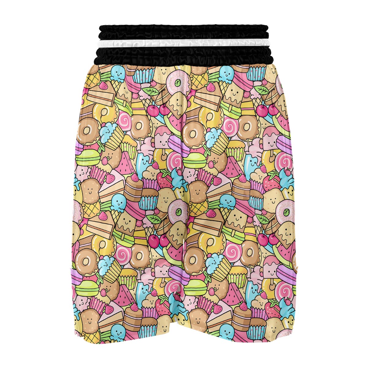 Pattern Print Dessert Cupcake Boxing Shorts-grizzshop