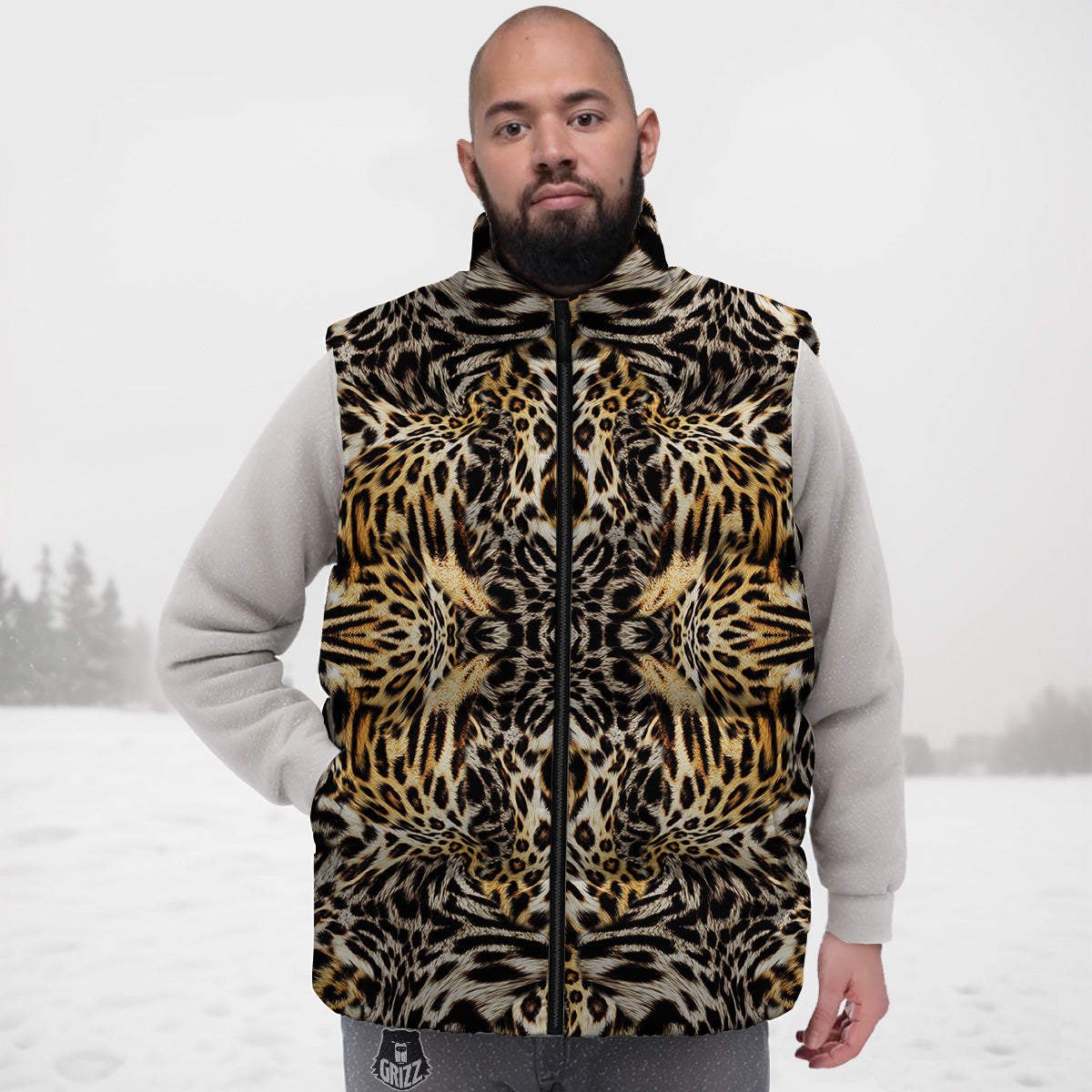 Pattern Print Dessert Cupcake Down Vest