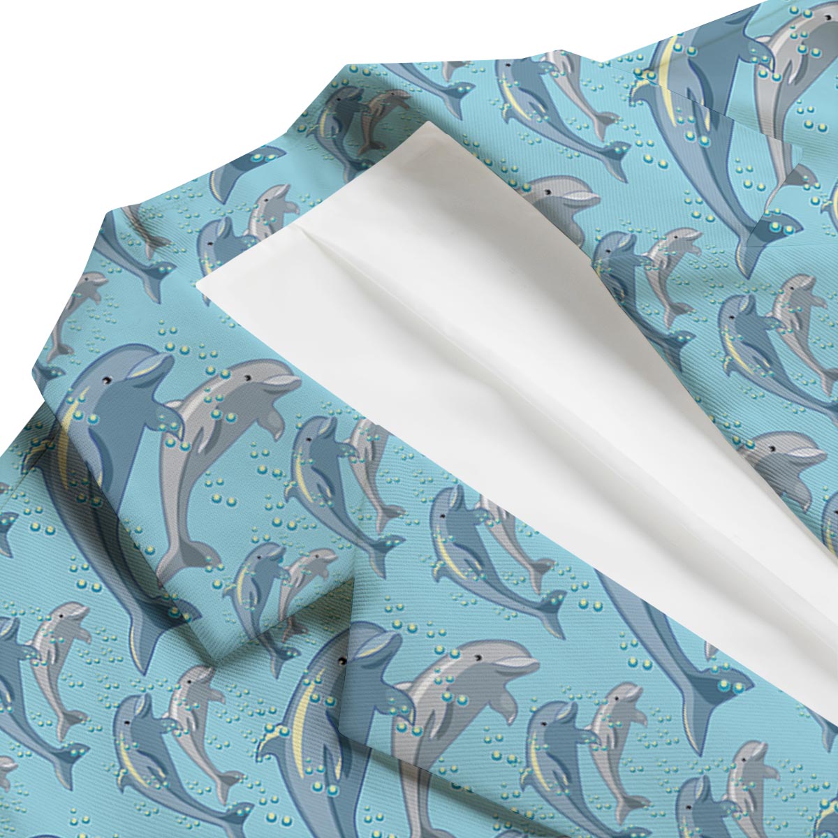 Pattern Print Dolphin Men's Blazer-grizzshop