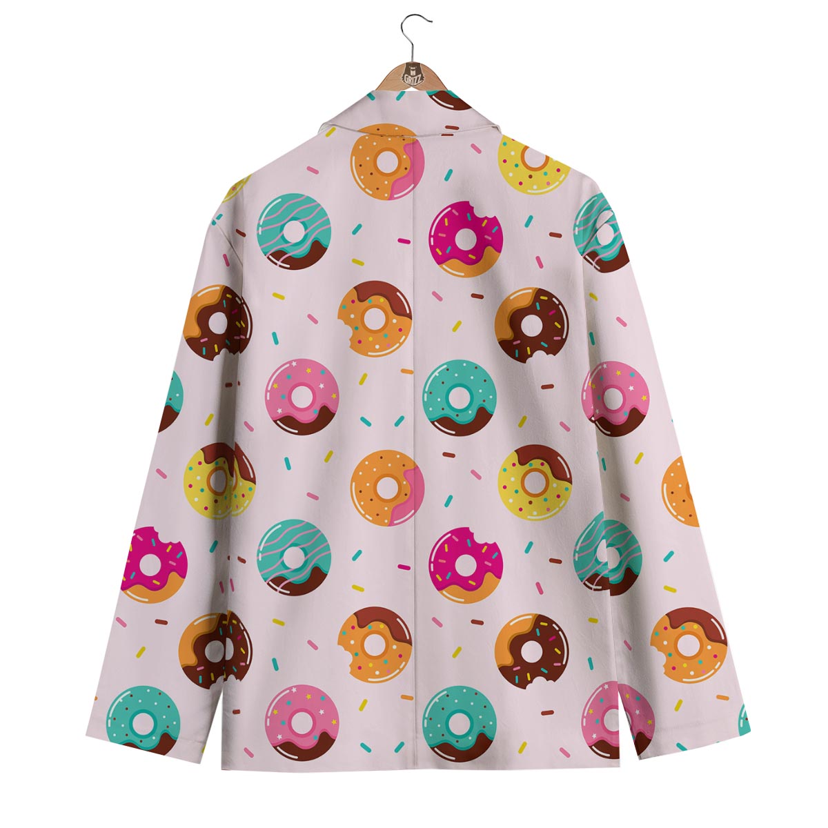 Pattern Print Donut Men's Blazer-grizzshop