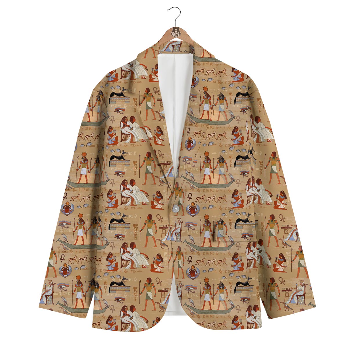 Pattern Print Egyptian Men's Blazer-grizzshop