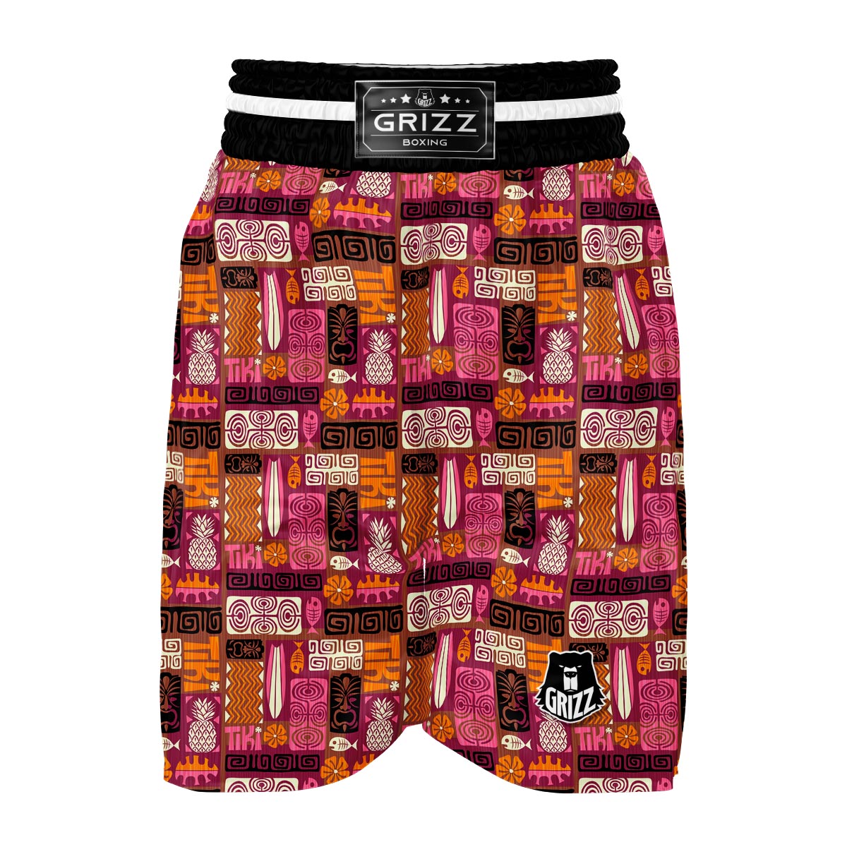 Pattern Print Ethnic Boxing Shorts-grizzshop