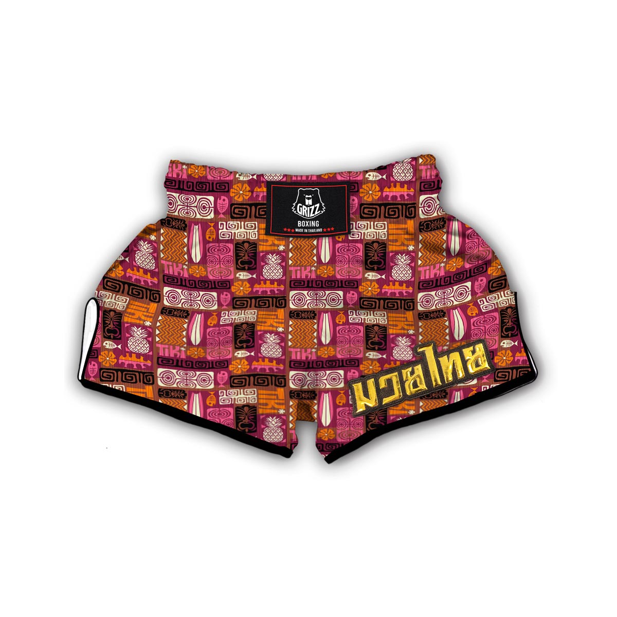 Pattern Print Ethnic Muay Thai Boxing Shorts-grizzshop