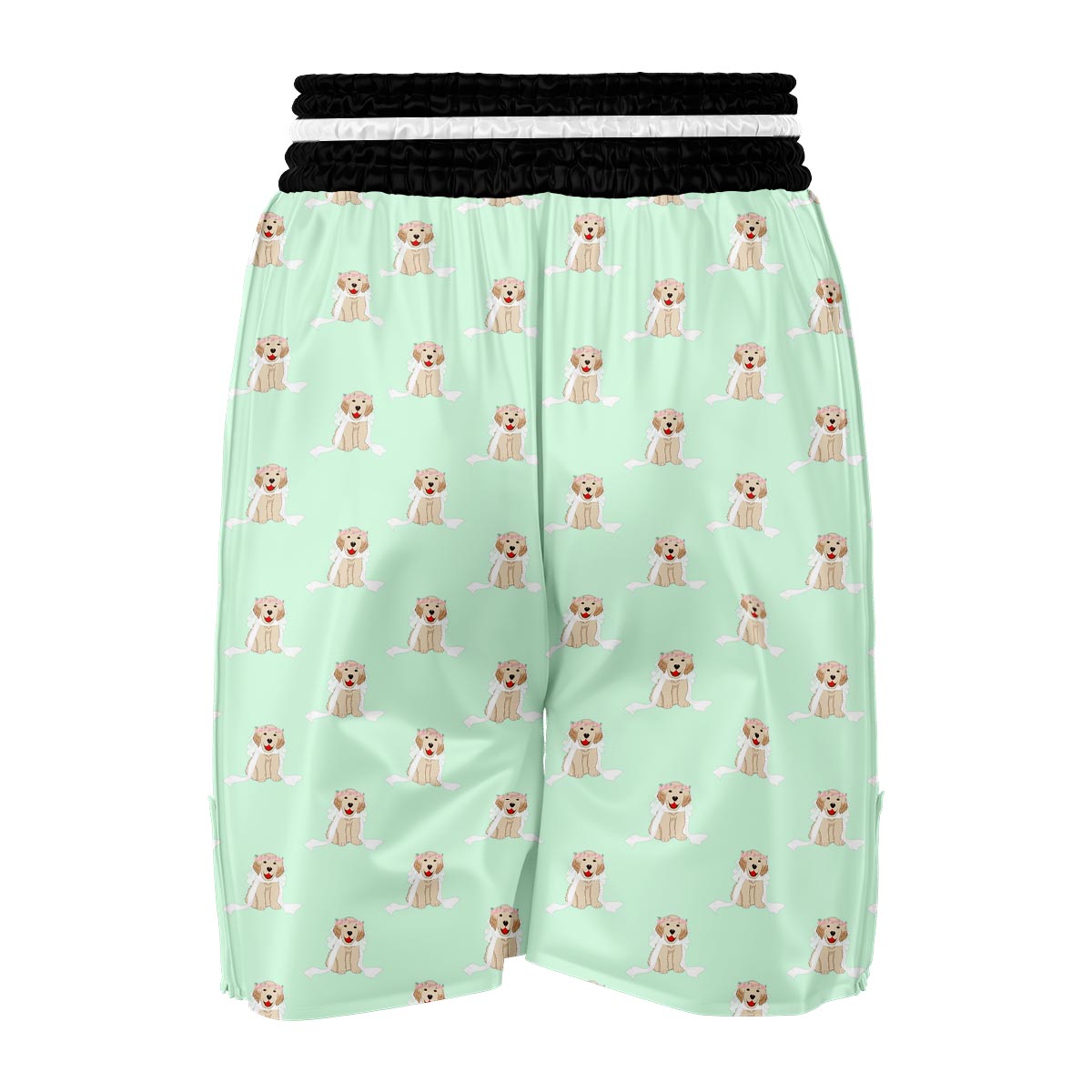 Pattern Print Golden Retriever Boxing Shorts-grizzshop