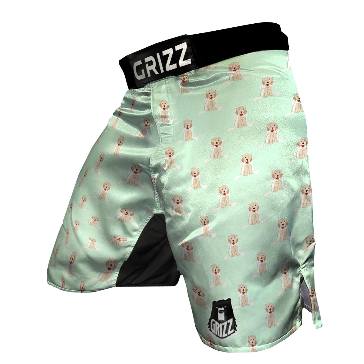 Pattern Print Golden Retriever MMA Shorts-grizzshop
