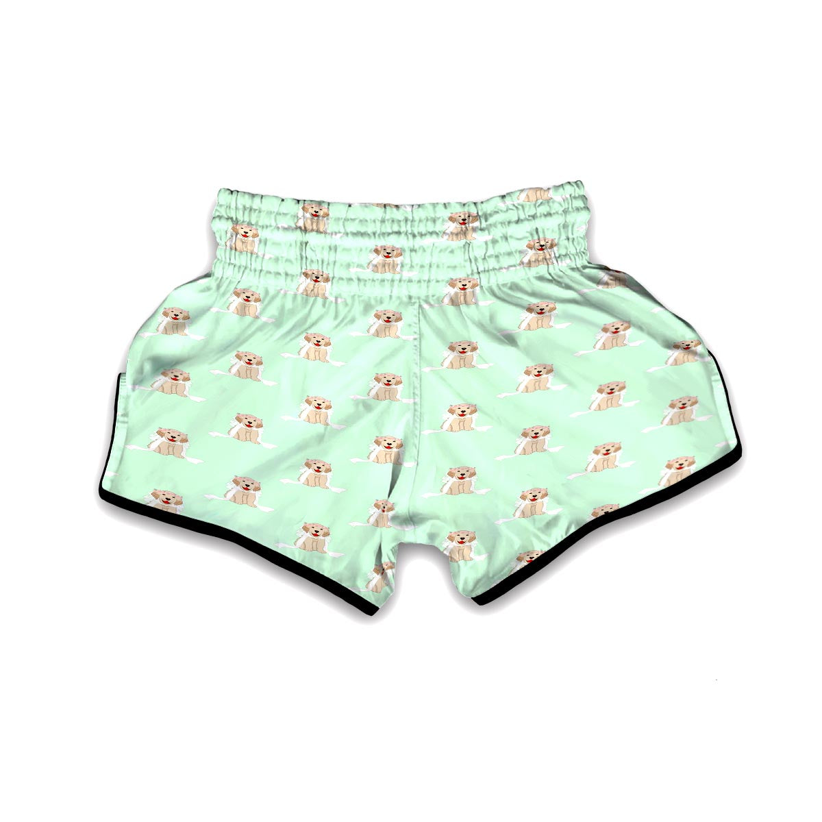 Pattern Print Golden Retriever Muay Thai Boxing Shorts-grizzshop