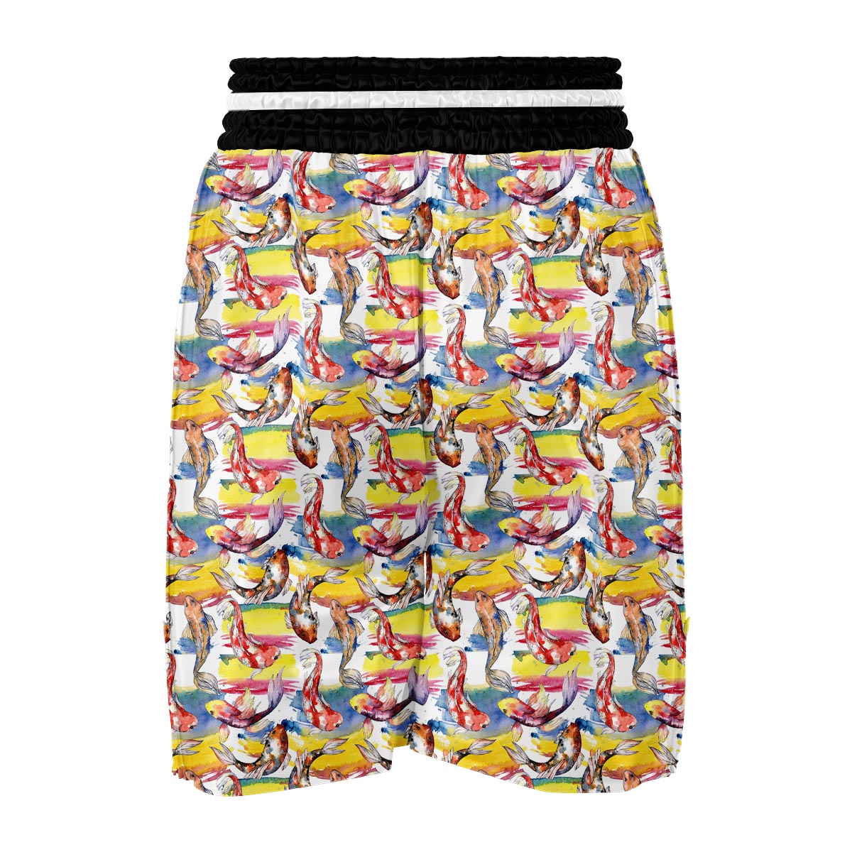 Pattern Print Goldfish Boxing Shorts-grizzshop
