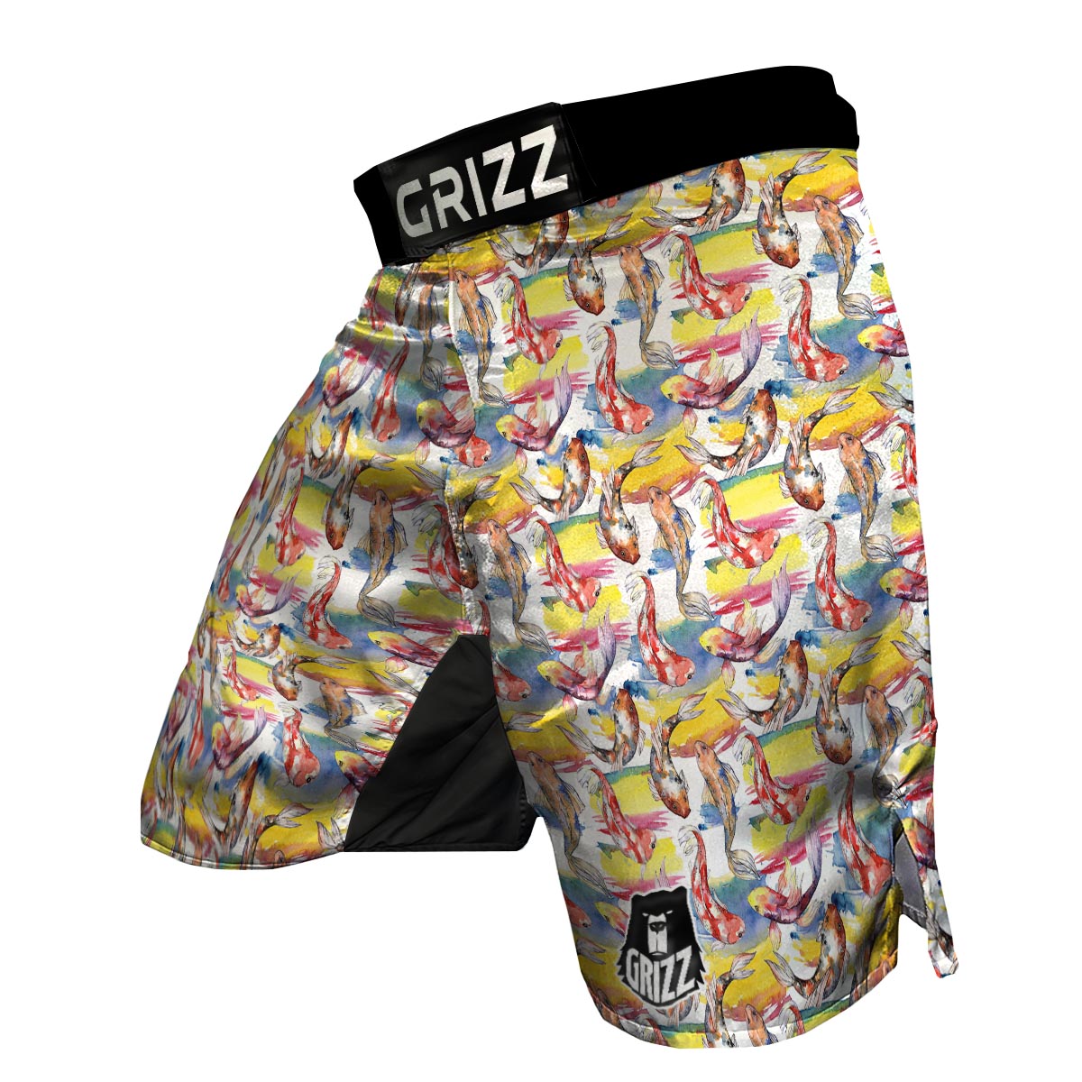 Pattern Print Goldfish MMA Shorts-grizzshop