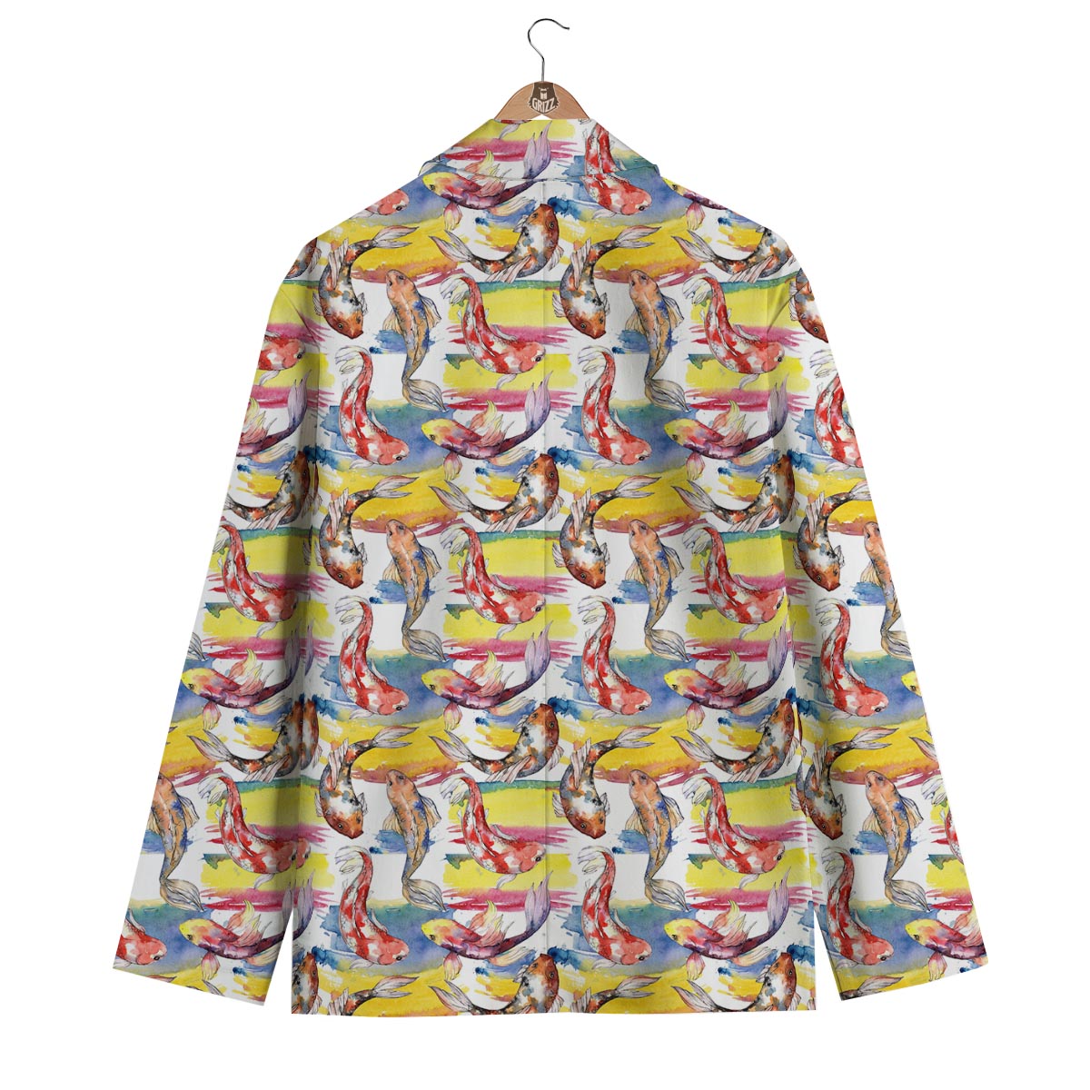 Pattern Print Goldfish Men's Blazer-grizzshop