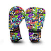 Pattern Print Graffiti Boxing Gloves-grizzshop