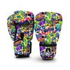 Pattern Print Graffiti Boxing Gloves-grizzshop