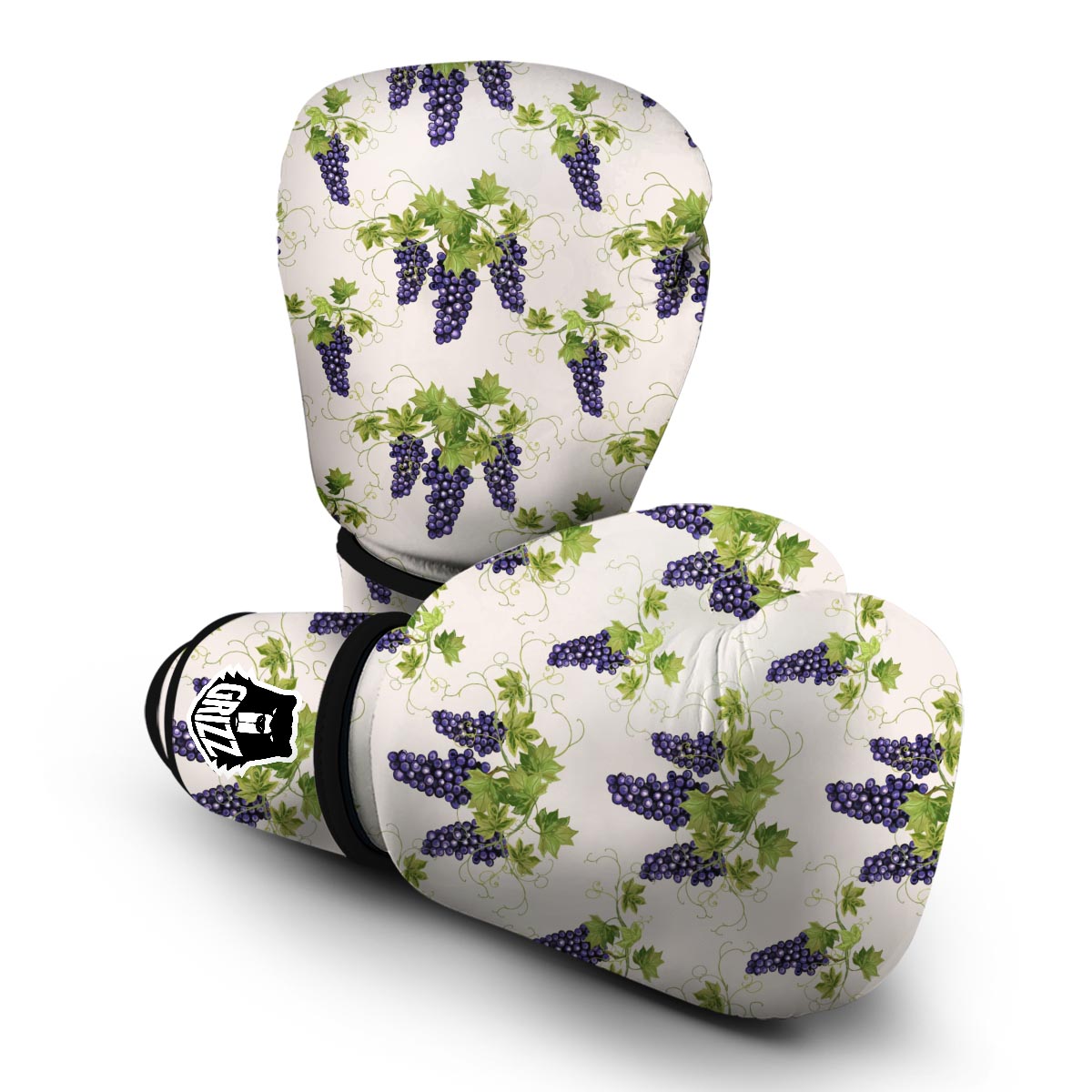 Pattern Print Grape Wine Boxing Gloves-grizzshop