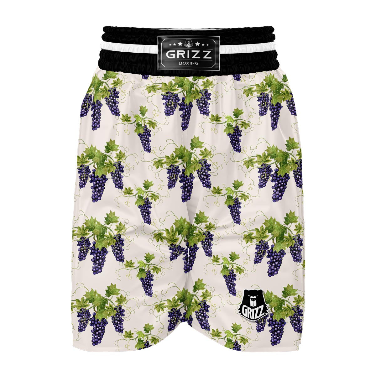 Pattern Print Grape Wine Boxing Shorts-grizzshop