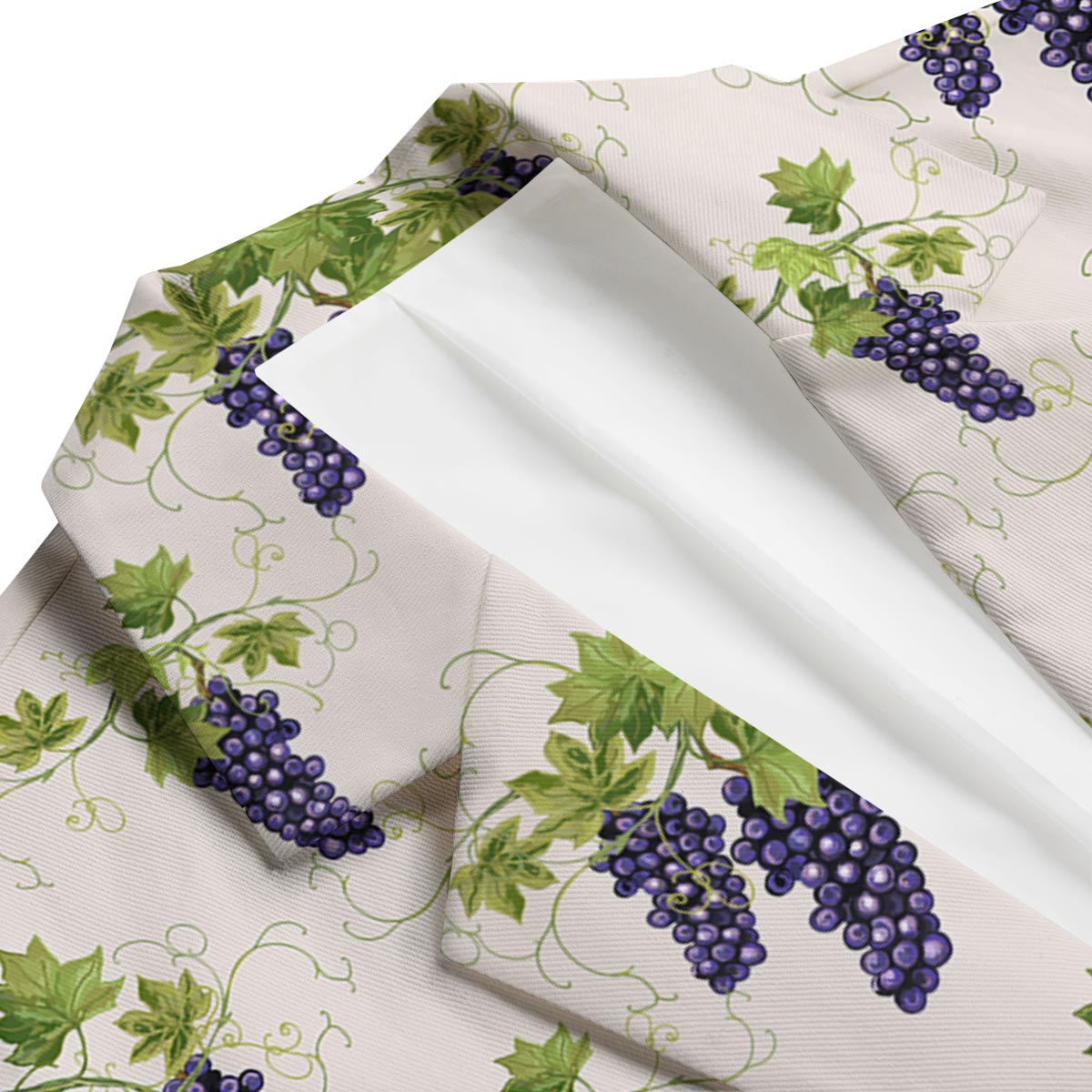 Pattern Print Grape Wine Men's Blazer-grizzshop