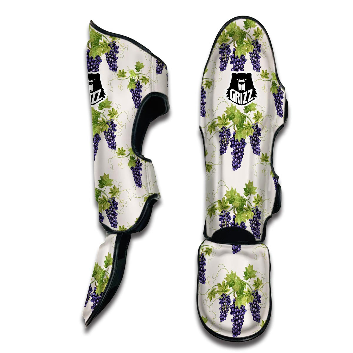 Pattern Print Grape Wine Muay Thai Shin Guards-grizzshop