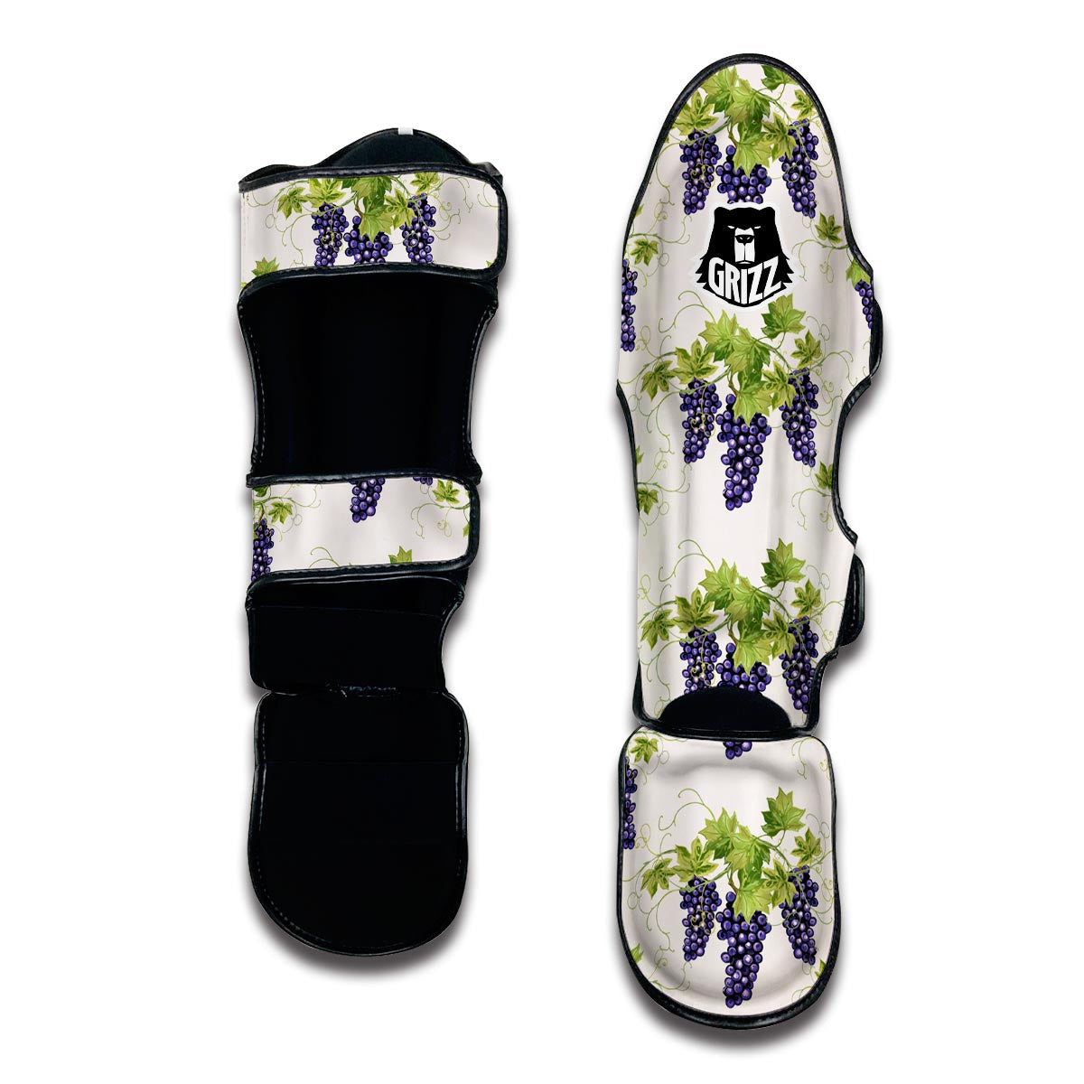 Pattern Print Grape Wine Muay Thai Shin Guards-grizzshop