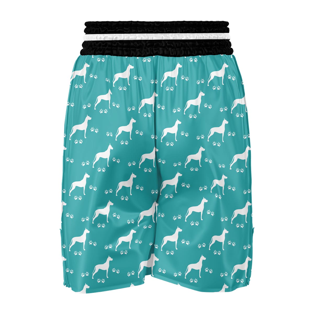 Pattern Print Great Dane Boxing Shorts-grizzshop