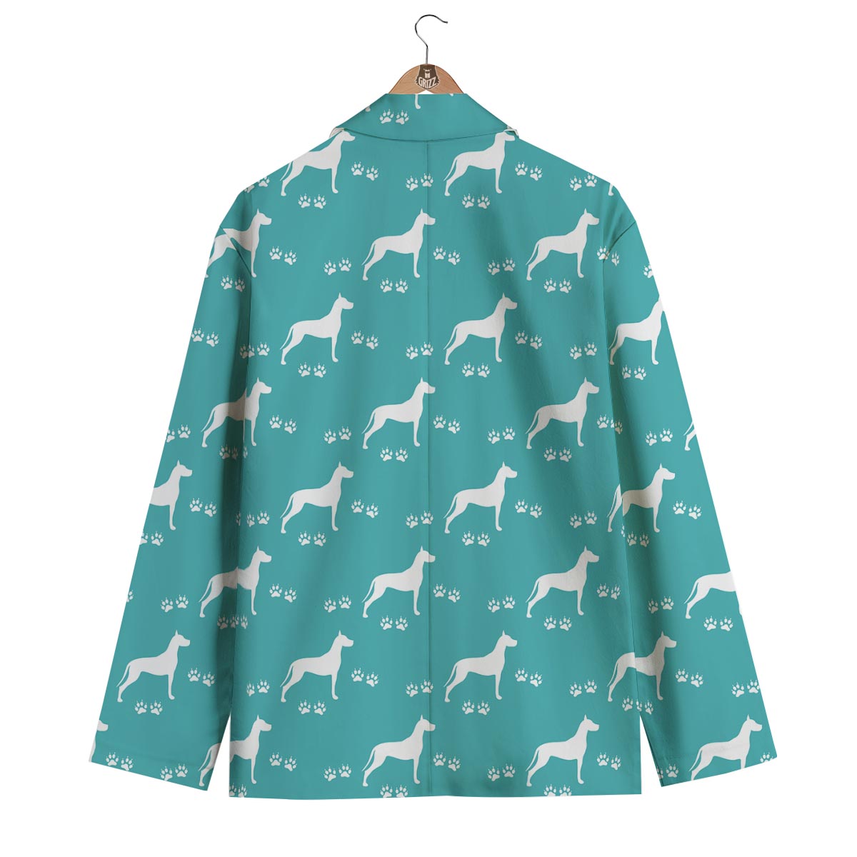 Pattern Print Great Dane Men's Blazer-grizzshop