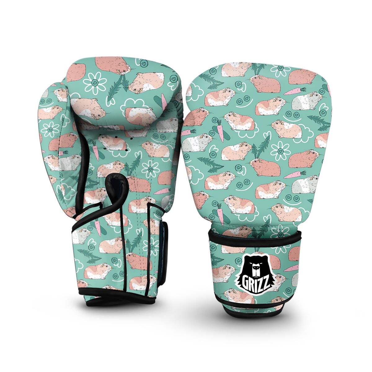 Pattern Print Guinea Pig Boxing Gloves-grizzshop
