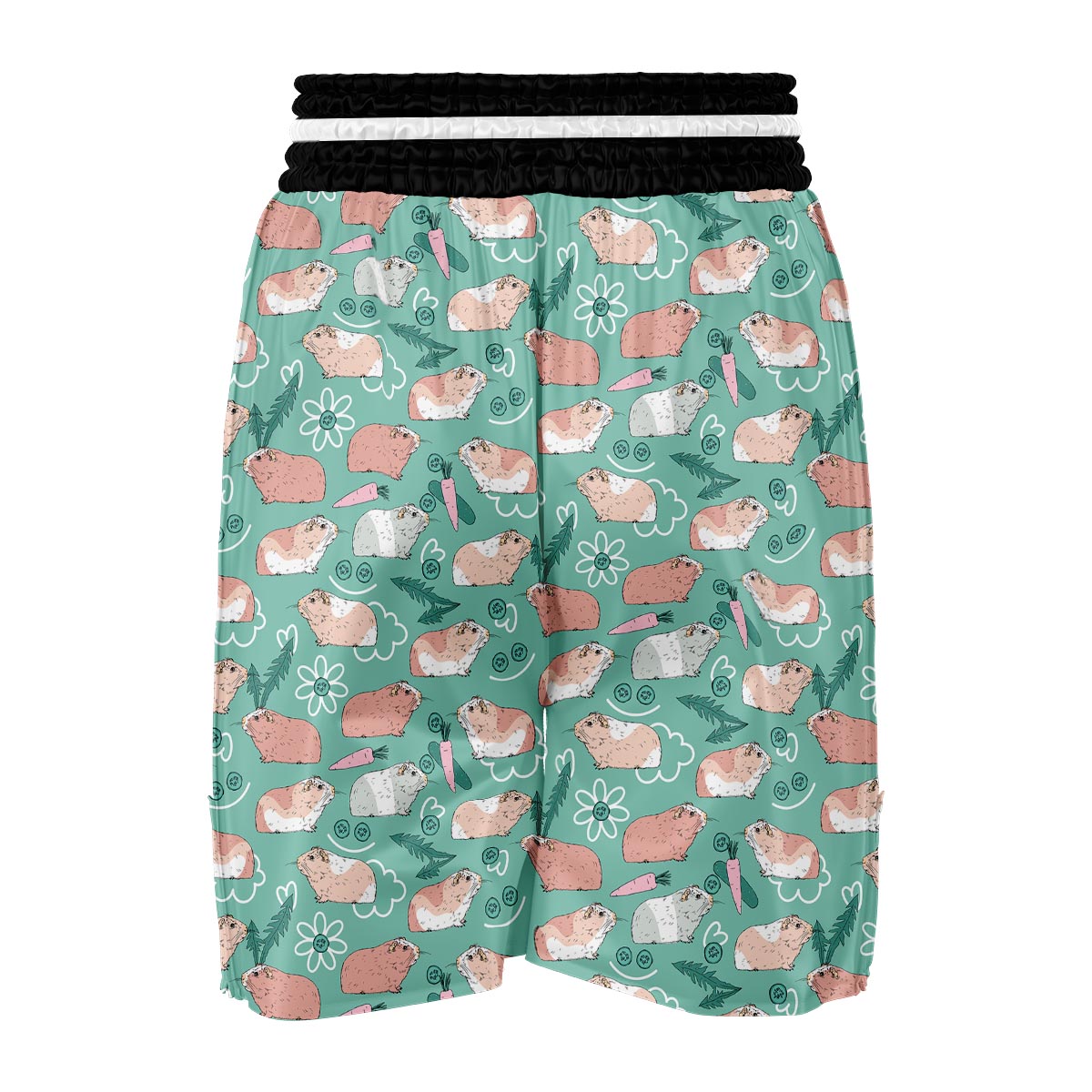 Pattern Print Guinea Pig Boxing Shorts-grizzshop