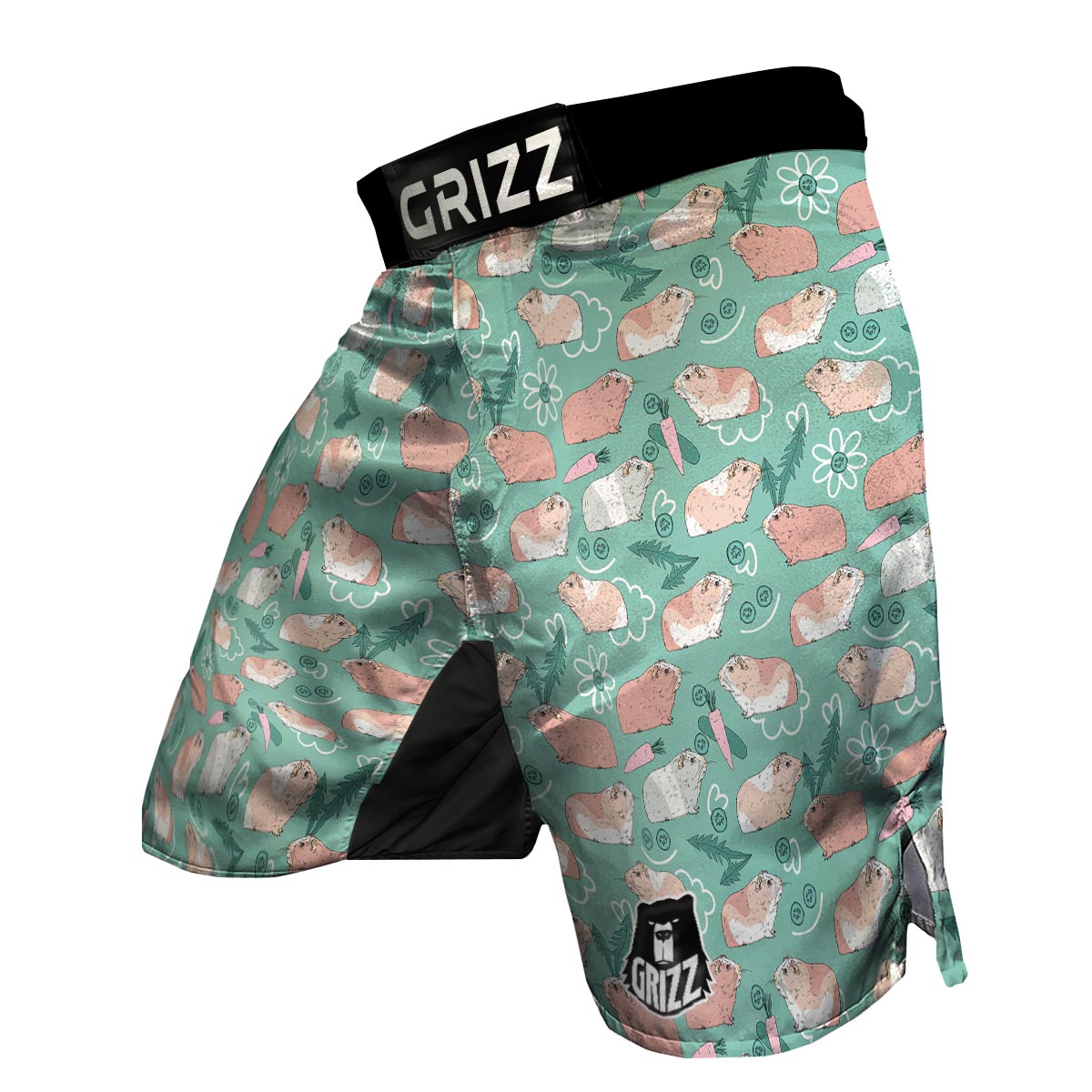 Pattern Print Guinea Pig MMA Shorts-grizzshop