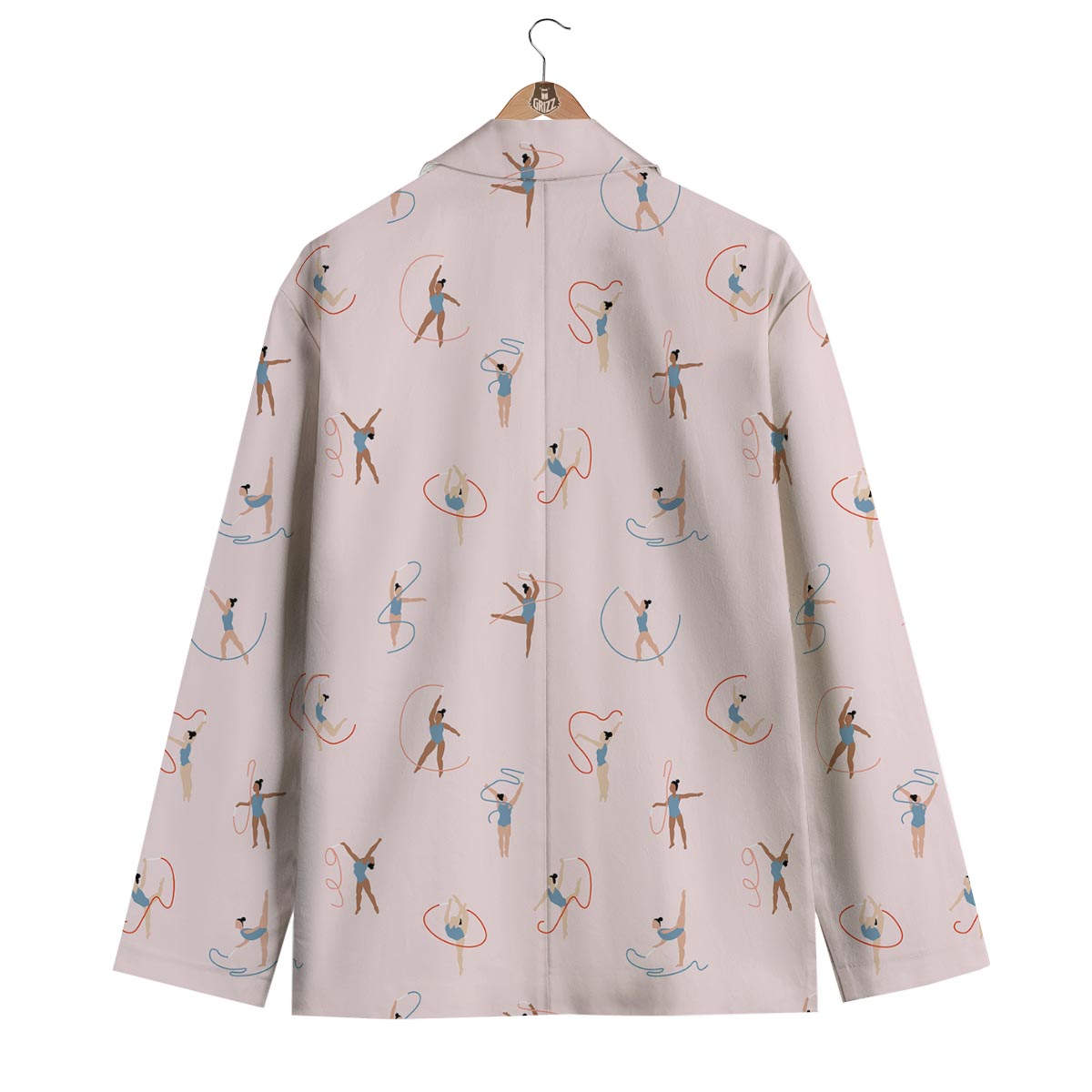 Pattern Print Gymnastics Men's Blazer-grizzshop