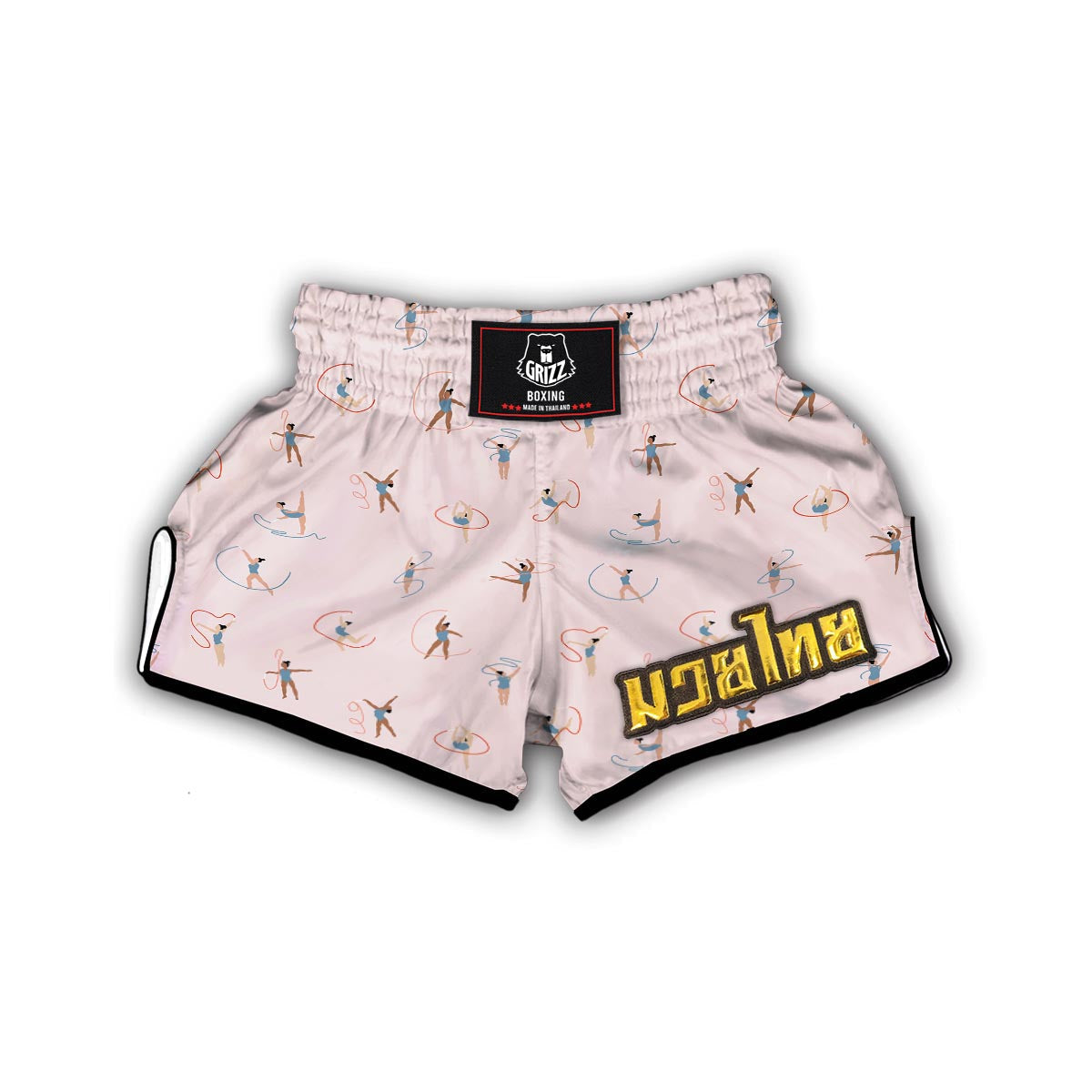 Pattern Print Gymnastics Muay Thai Boxing Shorts-grizzshop