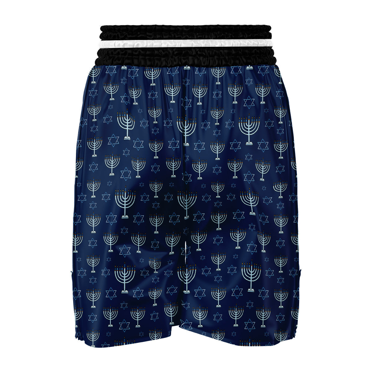 Pattern Print Hanukkah Boxing Shorts-grizzshop