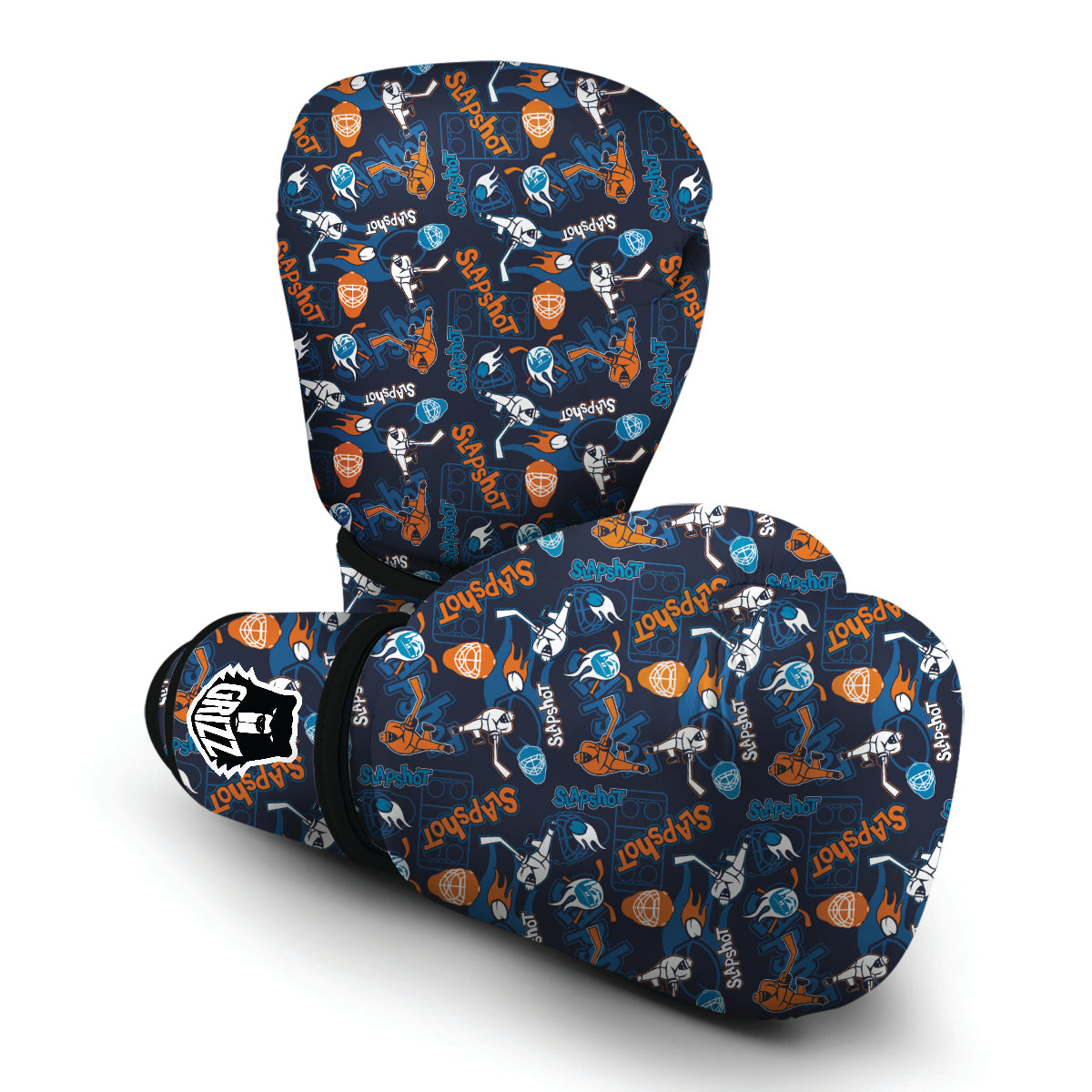 Pattern Print Hockey Boxing Gloves-grizzshop