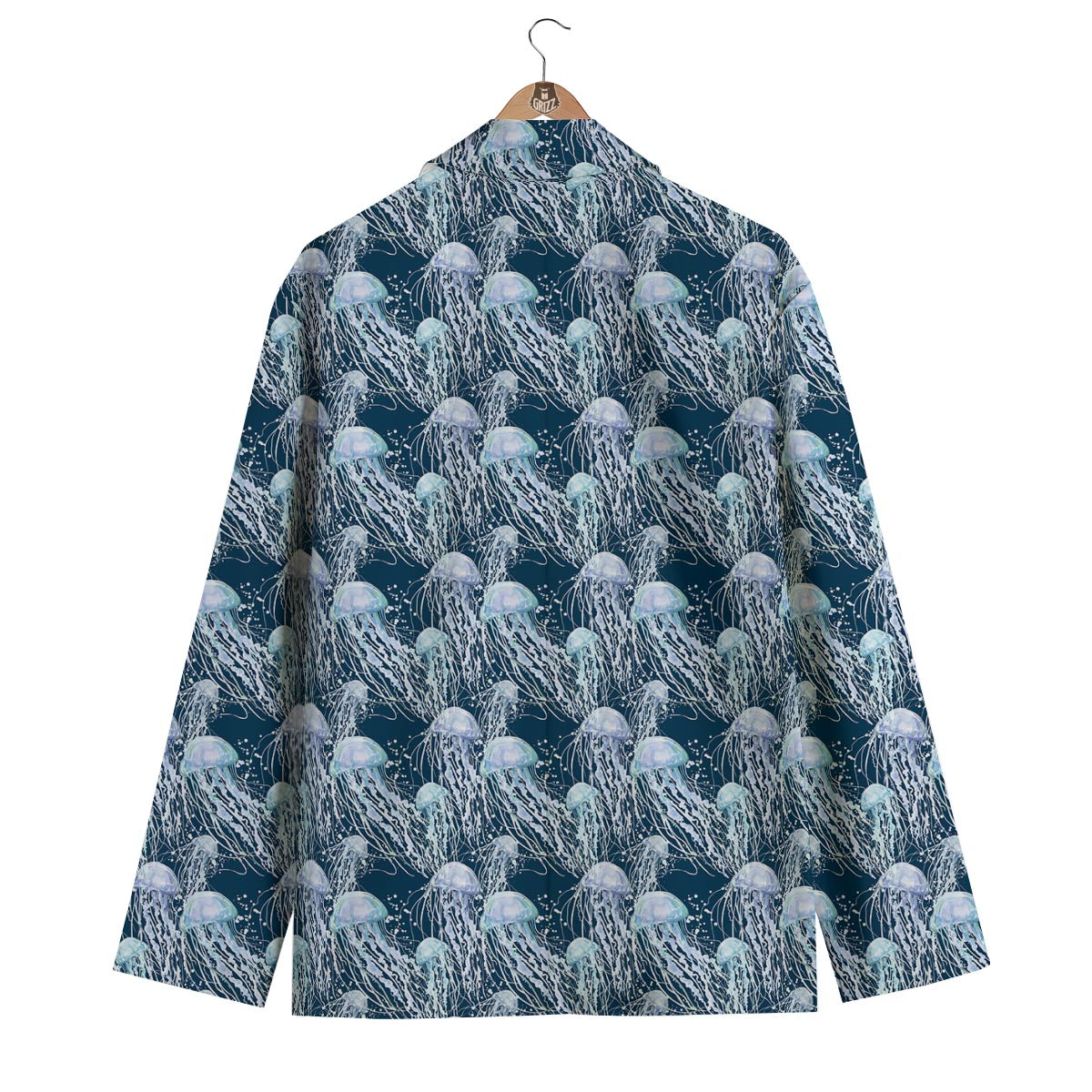 Pattern Print Jellyfish Men's Blazer-grizzshop
