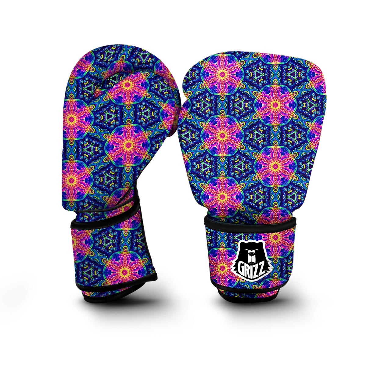 Pattern Print Kaleidoscope Boxing Gloves-grizzshop