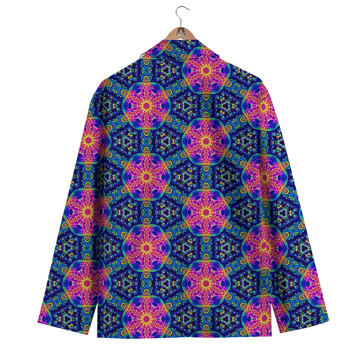 Pattern Print Kaleidoscope Men's Blazer-grizzshop