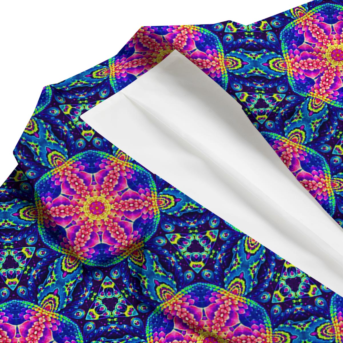 Pattern Print Kaleidoscope Men's Blazer-grizzshop