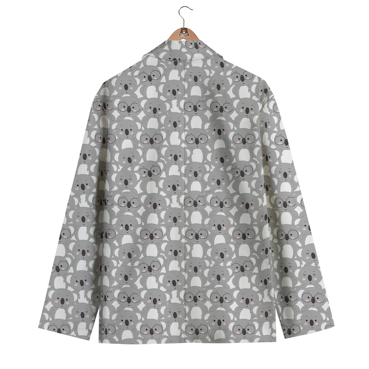 Pattern Print Koala Men's Blazer-grizzshop