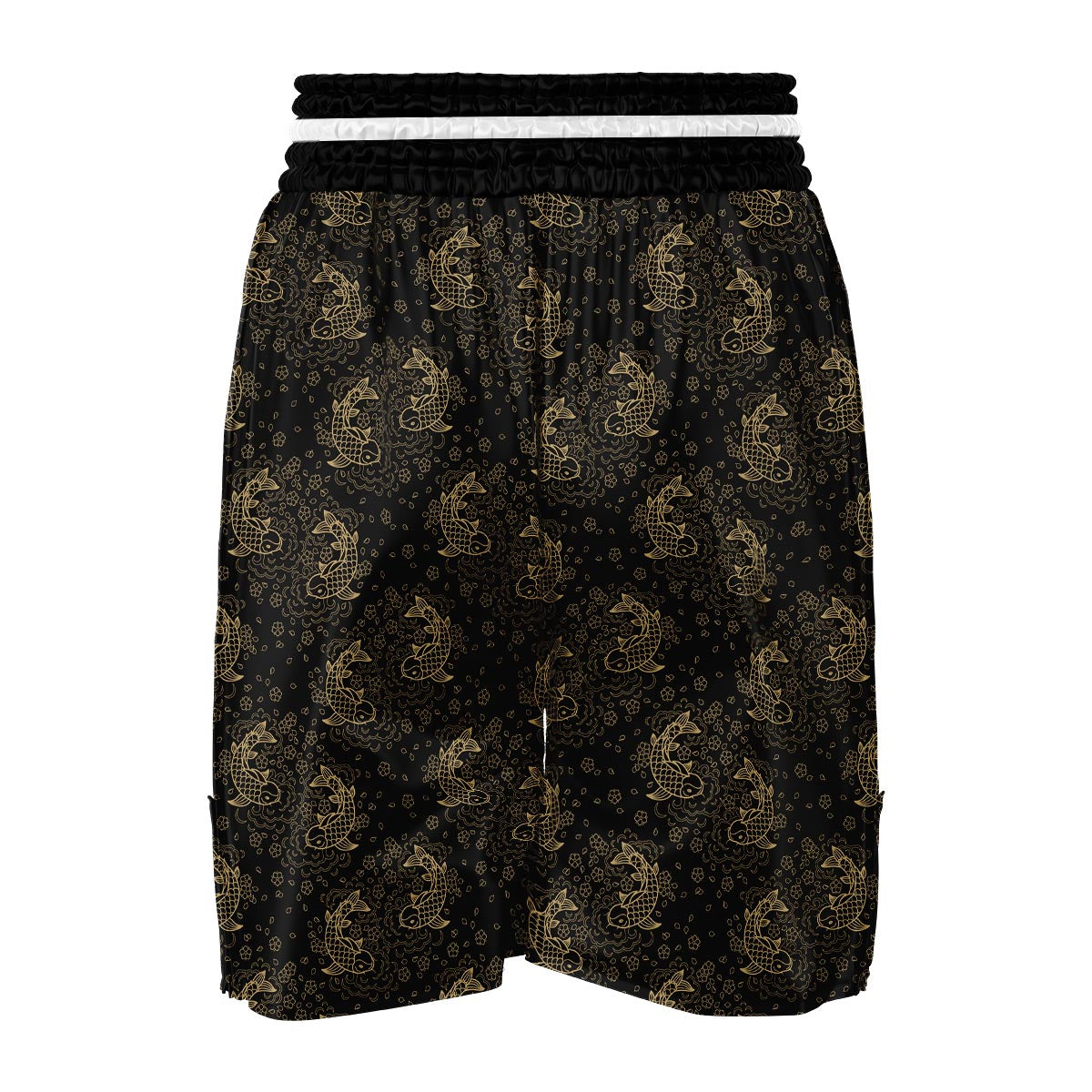 Pattern Print Koi Fish Boxing Shorts-grizzshop