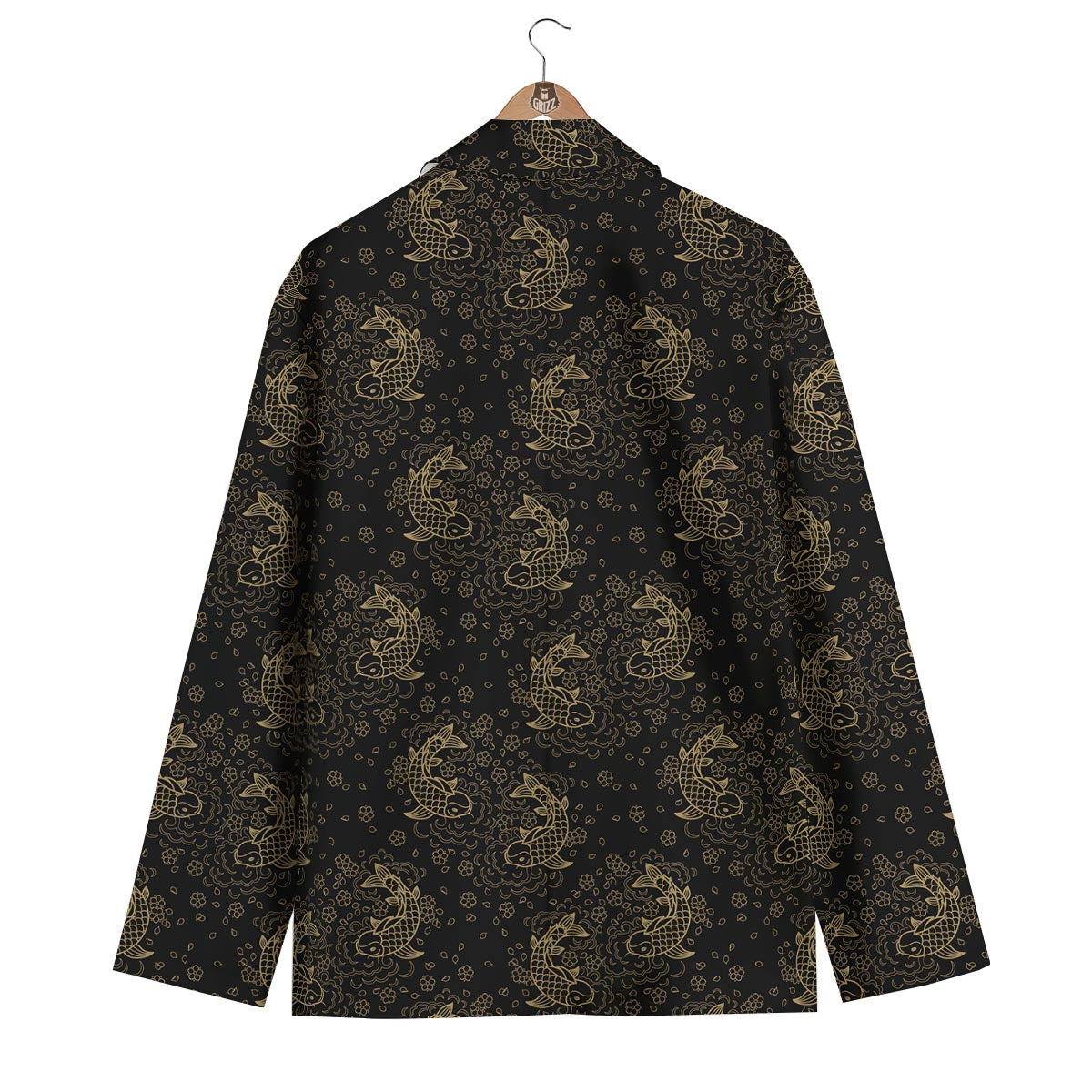 Pattern Print Koi Fish Men's Blazer-grizzshop
