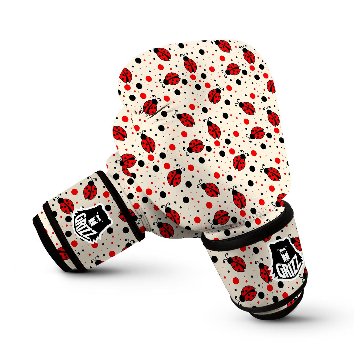 Pattern Print Ladybug Boxing Gloves-grizzshop