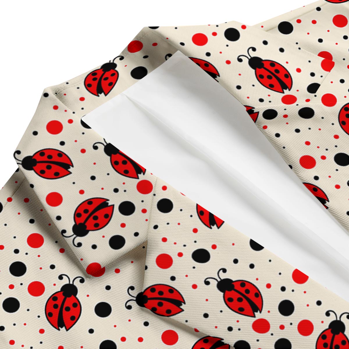Pattern Print Ladybug Men's Blazer-grizzshop